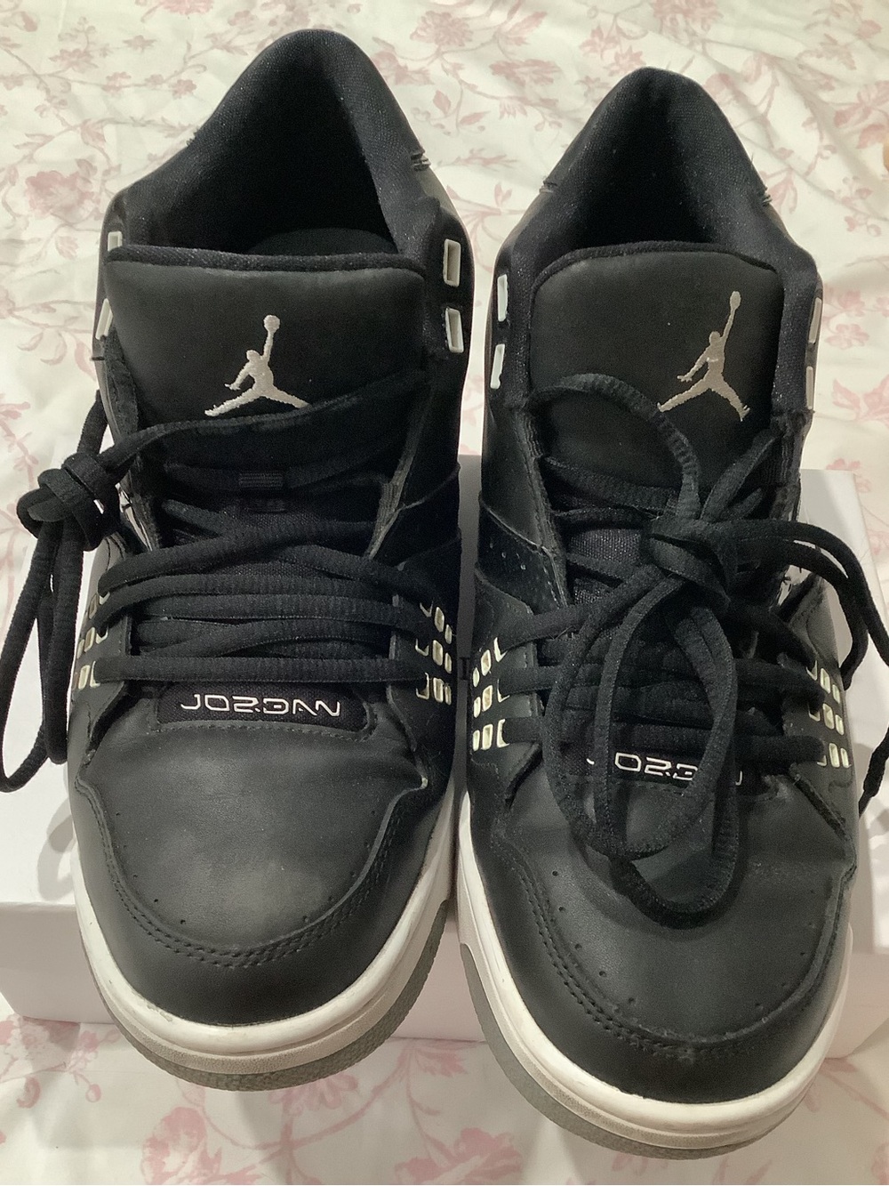 Jordan Men’s Black and White Basketball Sneakers